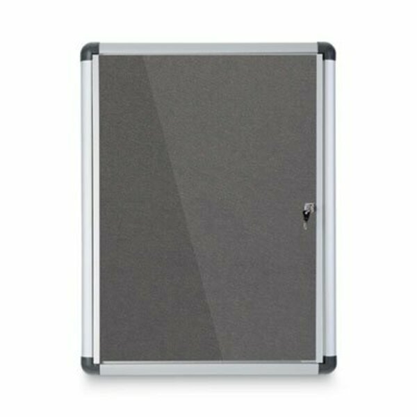 Bi-Silque MasterVisi, Slim-Line Enclosed Fabric Bulletin Board, 28 X 38, Aluminum Case VT630103690